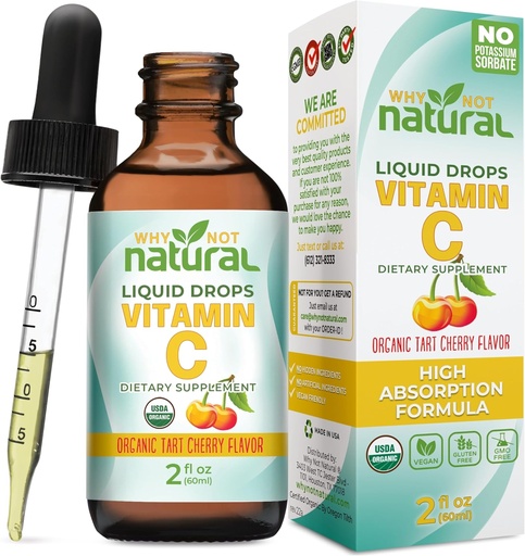 [BRSROGI5DEGWKYLK] Why Not Natural Organic Liquid Vitamin C Drops Supplement