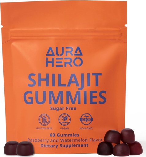 [BRSRAYIBCUDWYGTZ] Pure Himalayan Shilajit Gummies for Men & Women - 1,000mg Authentic Himalayan Supplement Gummy | Organic Testosterone Gummies for Men | 60 PCS | Raspberry Watermelon Flavor | 85+ Trace Minerals