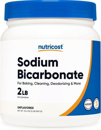[BRSWYH35AUJR43LX] Nutricost Sodium Bicarbonate (2 LB) - 600mg Per Serving, Non-GMO, Gluten Free