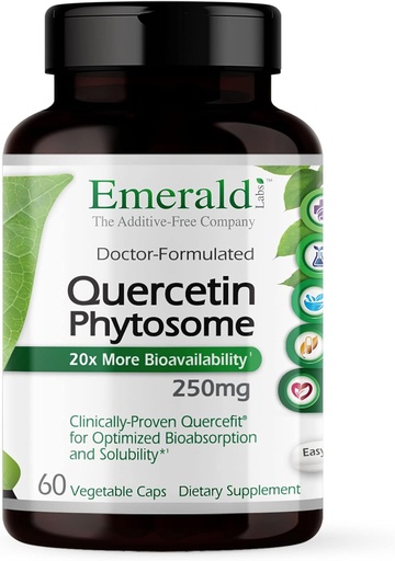 [BRSW2GALOIHQY3LA] EMERALD LABS Quercetin Phytosome - Quercetin Complex για την υποστήριξη του ανοσοποιητικού - Vegan & Gluten-free - 60 κάψουλες λαχανικών