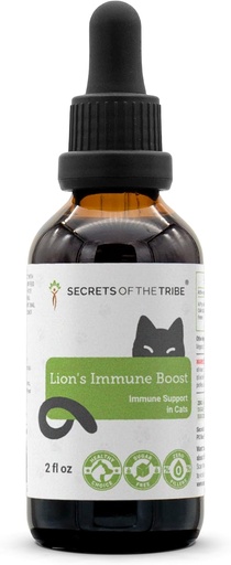 [BRSRAY37BAMRMALF] Lion's Immune Boost | Natural Herbal Dietary Supplement | Immune Support in Cats | Alcohol-Free Extract, Elder Flowers, Calendula, Dandelion Root, Lemon Balm, Fennel 2 oz