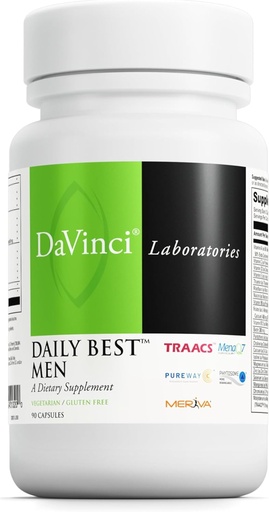 [BRSWGGAYB4IGA23K] DAVINCI Labs - denne najlepší muži - diétny doplnok s vitamínom B6, vitamín B12 vitamín C, vitamín K2 a viac - vegetarián, bez lepku - 90 kapsúl