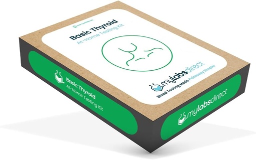 [BRSRMGLYCF4AYEQ4] Basic Thyroid at-Home Test Kit | Discover Hyperthyroidism or Hypothyroidism | Measures TSH, Free T3, Free T4 | CLIA Certified | Metabolism - Energy Levels - Weight Management | at Home Collection