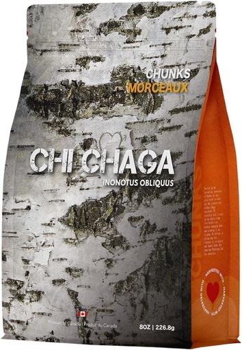 [BRSWKGQ3OMFQ4FD2] Premium Organic Chaga Mushroom Chunks - 8 oz of Authentic 100% Wild Harvested Canadian Chaga Tea - Superfood