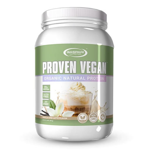 [BRSWYFIZA4PAIGQY] Gaspari Nutrition Proven Vegan Protein, Organic Natural Protein, Gluten Free, Soy Free, NON GMO (2lbs, Vanilla Chai Latte)