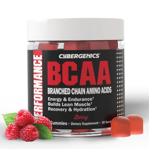 [BRSRAFDRB4PA4YDX] BCAA Gummies, Energy Chews with Electrolytes Branched Chain Amino Acids, Build Lean Muscle and Boost Endurance, 60 Gummies, Berry Flavored