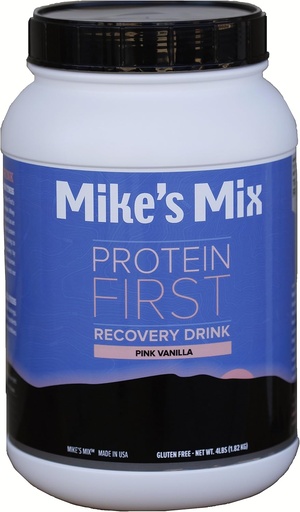 [BRSWKZYOOANRAFTK] Mike's Mix Protein First Recovery Drink 4 lbs-Pink Vanilla, Real Food Product, Semplice e Naturale...