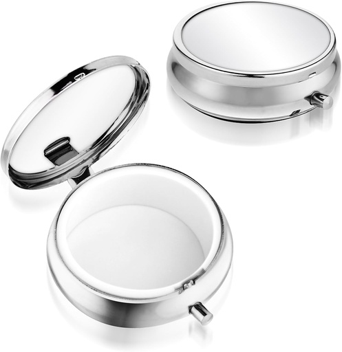 [BRSROEINBUJRYG3Z] Sibba Portable Medicine Pill Case, Travel Multi-Functional Moisture Proof Box for Purse & Pocket, Metal Medicine PillPSKer Box for ויטמינים, שמן דגים ותוספים (1 השוואת)