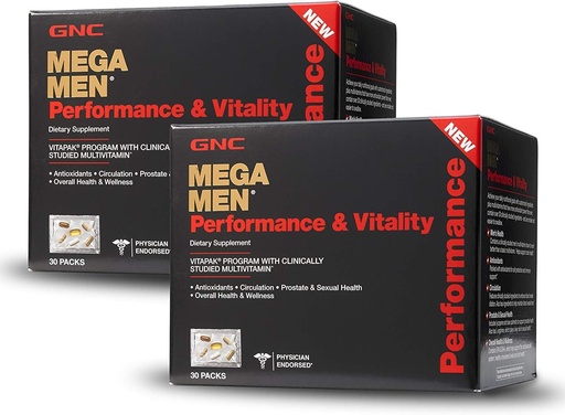 [BRSWKHAKBZYWY3L6] GNC Mega Men Performance Vitality - 30 pakkausta