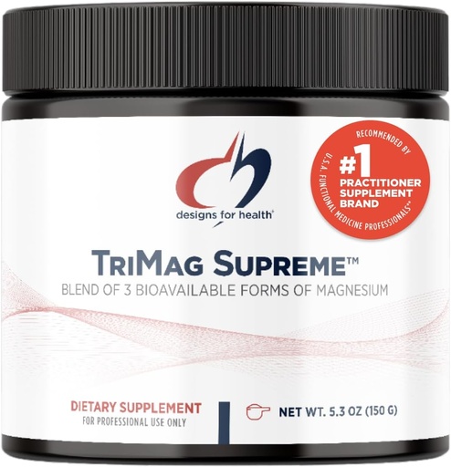 [BRSWYCA7DMHWEETX] Design for Health TriMag Supreme Powder - 300mg Triple Magnesium Drink - May Support Heart Health & Energy - Magnesium Ospin, Glycerophosphate + Bisglycinate Chelate (30 Pelayan / 150g)