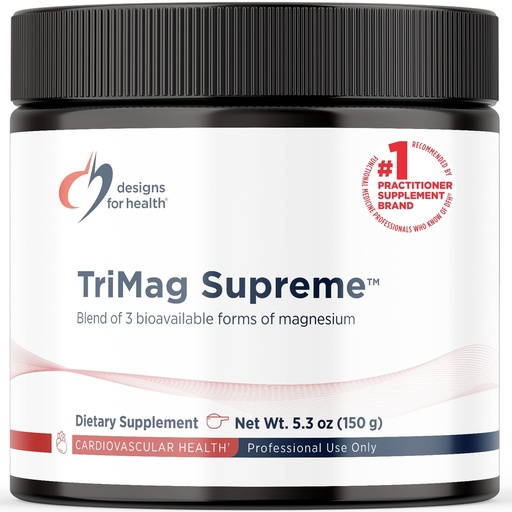 [BRSWYCA7DMHWEETX] Designs for Health TriMag Supreme Powder - 300mg Triple Magnesium Drink - May Support Heart Health & Energy - Magnesium Orotate, Glycerophosphate + Bisglycinate Chelate (30 Servings / 150g)