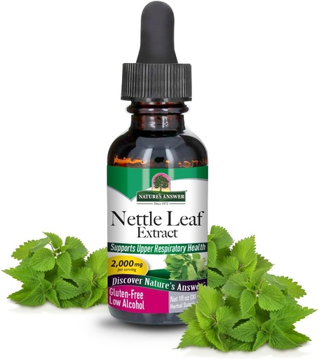 [BRSWI2YFAYMWOC34] Natură Nettle Leaf Răspuns cu alcool organic scăzut 1 Ounce Fluid 