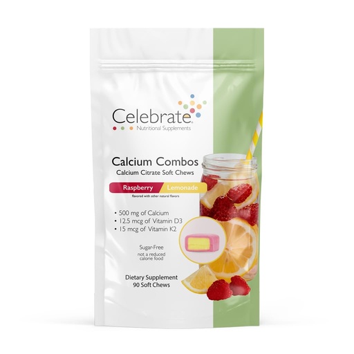 [BRSROGI2OENW23LF] Celebrate Vitamins Bariatric 500mg Calcium Citrate Soft Chews Combo with 500 IU Vitamin D3 – Essential for Gastric Bypass Patients & Bone Health - Sugar & Gluten Free, Rasperry Lemonade (90 Chews)