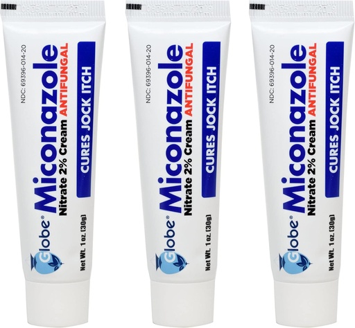 [BRSWKHQ6PJYAKFT7] Miconazole Globe (3 Pack) Nitrate 2 Cream 1 oz, çoğu Sporcu Ayak, Jock Itch, Ringworm ve More.