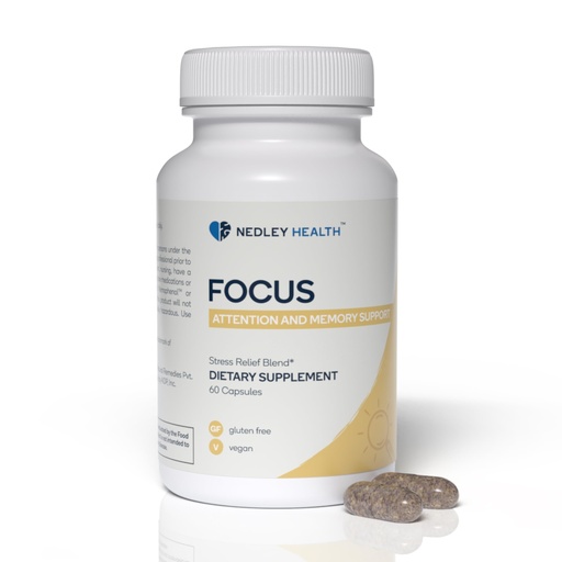 [BRSRAYL2C4FQE2A2] Focus - Premium Cognitive Enhancement Supplement with Natural Nootropics - Memophenol, Bacopa, & DMAE - 60 Veggie Capsules (Focus)
