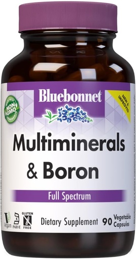 [BRSWIYT3PMDBACIV] BlueBonnet Multi Minerals Plus Boron Vegetarische Kapseln, 90 Graf (743715002104)