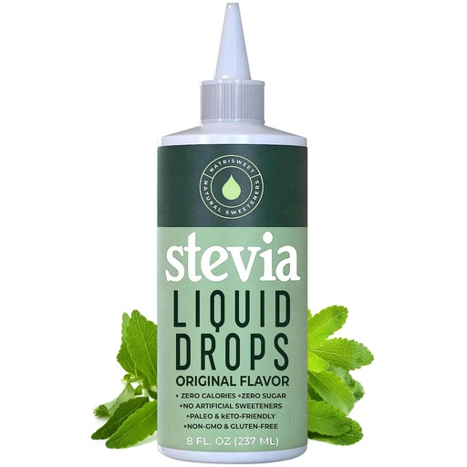 [BRSWK2Q2CQGGCHLU] Stevia Liquid Drops, 8 Fl oz, 1823 servings, Pure Concentrated Drops with Zero Calories & Zero Carbs, Delicious Sugar Substitute Great for Keto & Paleo Diets