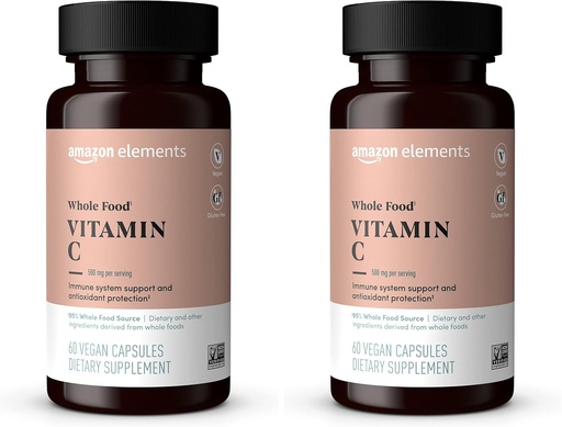 [BRSRAGT7OQFQKHT6]   Elements Whole Food Vitamin C, 60 Capsules (Pack of 2)