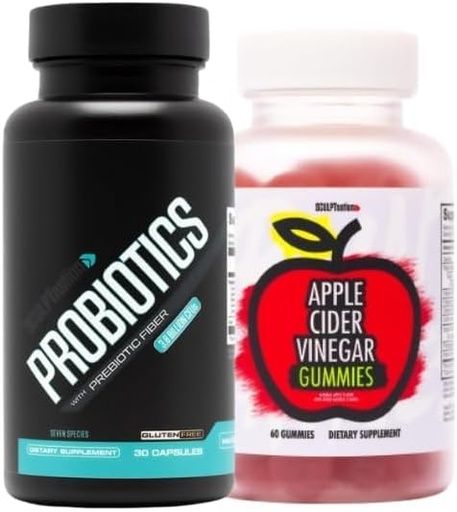 [BRSROCT7BBYQ23I7] Sculpt Nation by V Shred Probiotics and Apple Cider Vinegar Gummies Bundle