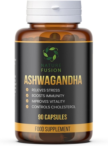 [BRSROHYECMARYEQ7] Természet Fusion 124; Ashwagandha Capsule 500mg - 90 Gróf- 124; Támogatók Healhty Sleep, Növeli az immunitást és egészséges választ ad a stressz