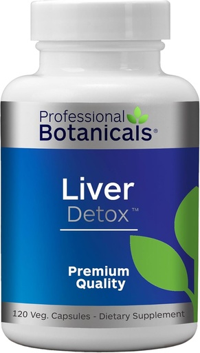 [BRSWIZAMAAFR4ET6] Professional Botanicals Liver Detox – Natural Liver Cleanse & Detox Support with Botanicals & Enzymes – 120 Vegan Capsules