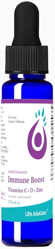 [BRSRAHA7OYHGE2D5] Life Solutions Liquid Immune Booster - Immune Support Supplement with Vitamin C and Zinc with VIT d3 Adults - Immune Support and Immune Boosters for Adults - 2 fl oz Dropper