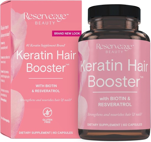 [BRSWIZQGPMDQMA3I] Biotin & Resveratrol을 가진 예비 품목 아름다움 Keratin 머리 승압기 - 여자를 위한 머리 & 못 성장 보충교재 - Biotin를 가진 건강한 간격 & 빛나는 - 60의 캡슐 (30의 서빙)