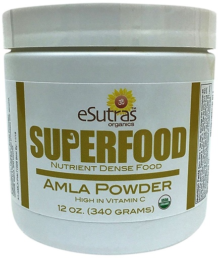[BRSWIFL6BZYRYDDG] Organic Amla Powder 12 oz, 30 servings Natural Vitamin C (Immune vitamin) Amalaki Cold pressed Organic nutrient for healthy smoothies