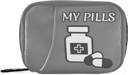 [BRSRMCAKAF4GKFL3] Pille Organizer Medisin Flaske Pille Box 7 dagers pille Veske Reise Pille Organizer Veske med glidelås Portable Ukelig tilfelle Kompakt størrelse for vitamin Supplement Holder