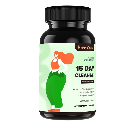 [BRSRAGL4DEPRQ2A7] 15 Day Gut Cleanse Detox for Women & Men, Advanced Gentle Gut Colon Cleanse Detox with Psyllium Husk, Cascara Sagrada, Senna and Probiotic Natural Laxative, 30 Capsules