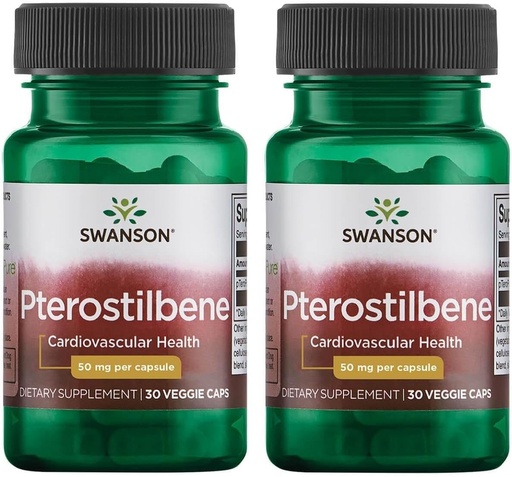 [BRSRMEIFO54BO3DJ] Swanson Pterostilbene 50 mg 30 Veg Caps (2 Pack)