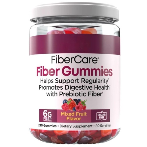 [BRSROAQFAAOQ4AL6] CONTR FRM Fiber Gummies Sugar Free G6 Fiber PER Serving Mixed Fruit Flavor 240 CT