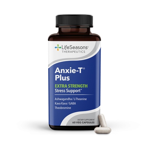 [BRSROHDQB56GAADO] Anxie-T Plus - Extra Strength Stress Relief Supplement - Supports Mood & Mental Focus - Feel Calm and Relaxed - Eases Tension & Nervousness - Ashwagandha, Kava Kava, GABA & L-Theanine - 60 Capsules