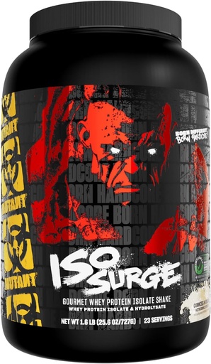 [BRSWKEL6ON5RAH3Y] Mutant ISO Surge Whey Protein Isolate Powder Acts Fast to Help Recover, Build Muscle, Bulk and Strength, 1.6 lb (Cookies & Cream)