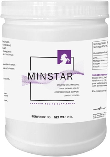 [BRSW2BQDPMJWE232] Green Star, MinStar, Powder Equine Supplement, Feed Additive, 2 Lbs