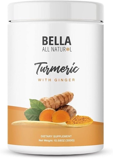 [BRSW2YIFCUNQKGYZ] Bella All Natural Turmeric and Ginger Powder - Antioxidant and Improved Digestion (300 Grams)
