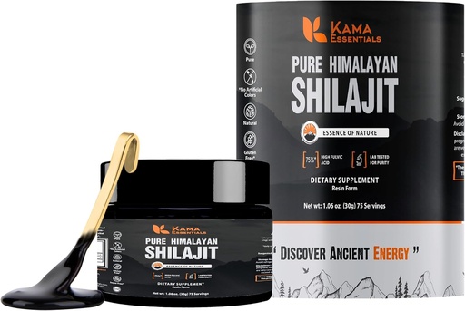 [BRSRAHADDEPRMDLV] Himalayan Shilajit Resin – 75% Fulvic Acid, 85+ Minerals – Gold Grade Ayurvedic Supplement for Energy, Strength & Wellness – Lab-Tested – 30g Shilajit for Men & Women