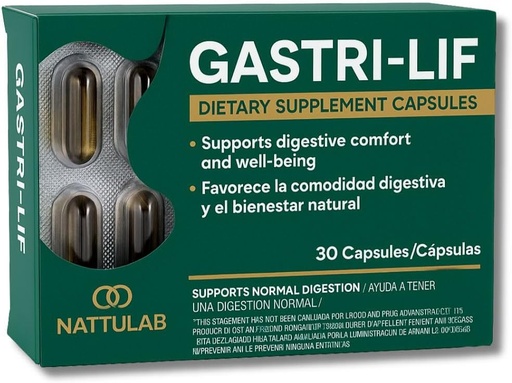 [BRSRAGQ6BUPAYCA4] GASTRI-LIF - 30 cápsulas - Suplemento dietético a base de plantas - Cuacalato, Cancerina, Chamomile, Lemongrass & More - Blended herbal tradicional para soporte dixestivo - Natural, Non-GMO