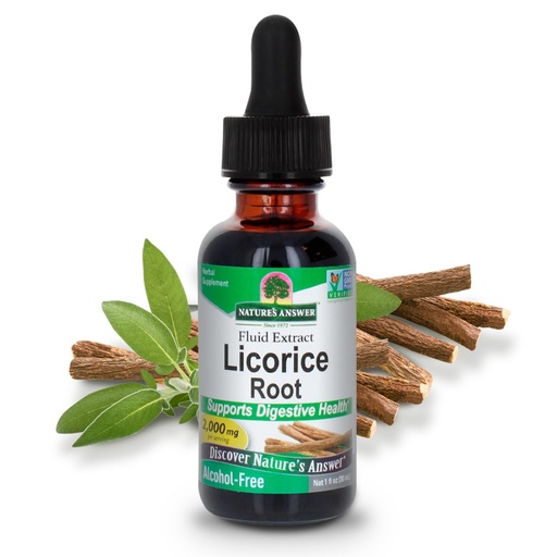 [BRSWKGI5DIGRGEDU] Nature's Answer Licorice Root | Herbal Supplement | Supports Digestive Health | Non-GMO & Kosher | Alcohol-Free, Gluten-Free & Vegan 1oz (2 Pack)