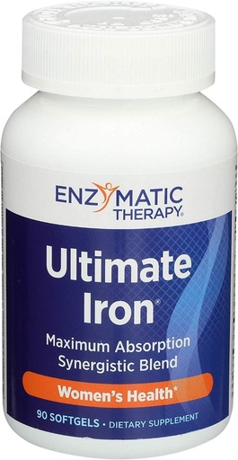 [BRSWIEAEDEIRSYLI] Enzymatic Therapy, Ulitmate Iron, 90 Count