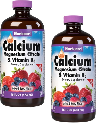 [BRSWIZY5OYORU3T2] LQD Calcium Magnesium Citrate (Mixed Berry) 2-pack