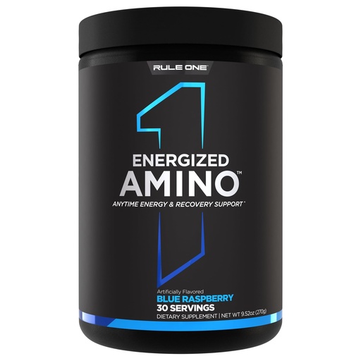 [BRSRAZTQC57WMFLK] Rule 1 Proteins Energized Amino – Anytime Energy and Recovery Support with BCAAs, Glutamine, Citrulline, Beta Alanine, Caffeine from Green Coffee and Tea Leaf Extracts (Blue Raspberry, 30 Servings)