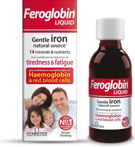 [BRSWIYY3DIMB4EA5] Feroglobin Gentle Iron and Nutrient Liquid - Reduce Tiredness and Fatigue | Maintain Health and Vitality | Natural Iron Source