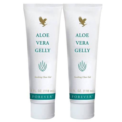 [BRSWYZDYDNYA2EYV] Forever Living - Aloe Vera Gelly - Pure Aloe Gel to Sooth, Moisturize and Condition - Vegan and Gluten-Free - 4 fl oz (Pack of 2)