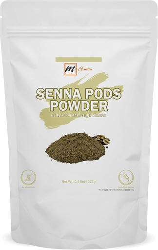 [BRSROCAFBZ7GMHIZ] Senna Pods Powder (Cassia Angustifolia) Natural Supplement Digestive Wellness 0.5 lbs / 227 GMS