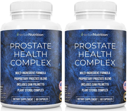 [BRSRMEIKOAGQYHLP] Prostate Health Supplement for Men A Complex with Saw Palmetto Multi-Ingredient Formula, 30 Synergistic Vitamins & Herbs to Support Prostate and Urinary Tract Health, Two Bottle Pack 40 Day Supply!