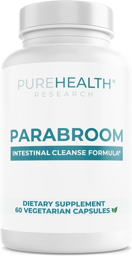 [BRSRMAA2C4HAGGY6] PUREHEALTH RESEARCH Parabroom - Gut Cleanse & Helse Supplement - med svart Walnut, Sweet Wormwood pulver, gurkemeie ekstrakt, Olive Leaf, hvitløk og løk - Digestiv støtte for kvinner og menn 60 kapsler