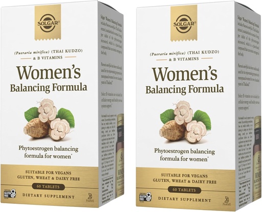 [BRSWI2QBBAHWID3U] Solgar Fórmula equilíbrio feminino - 60 Comprimidos, Pacote de 2 - Vegan, Kosher Gluten & Dairy Free - 120 Total Servings