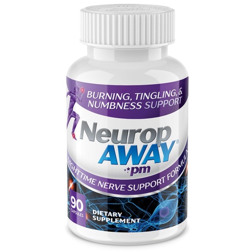 [BRSW2237DJ5RYDTB] NeuropAWAY Nerve Support PM, with R-Alpha Lipoic Acid to Help Provide Nerve Relief in as Little as 5 Days, Acetyl-L-Carnitine, Theanine, Melatonin, and Methylcobalamin, 90 Capsules