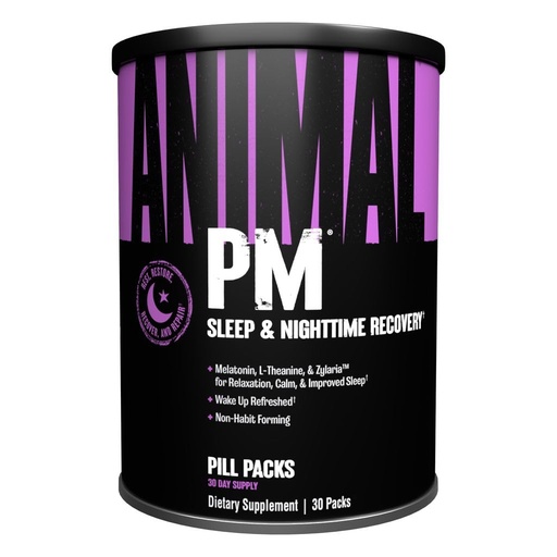 [BRSWIYIKBMOQIDQ7] Animal PM - Sleep Aid for Adults Non-Habit Forming Relaxation Enhancer and Mood Support with Melatonin, L-Theanine, Zylaria, Zinc, Magnesium, Vitamin B6, GABA + AKG Anabolic Stack Supply, 30 Count